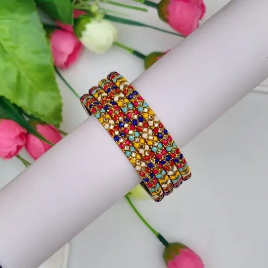 Rainbow Bangle Set - Saajha Fashion