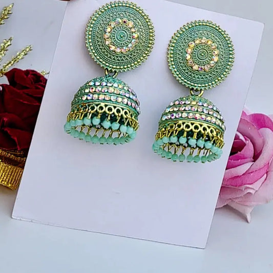 Stone Stud Jhumki - Saajha Fashion