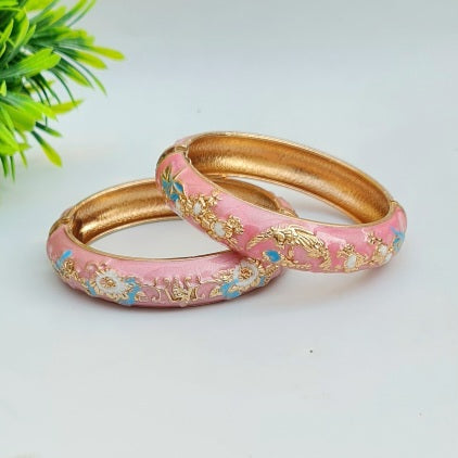 Rose  Enamel Bangles