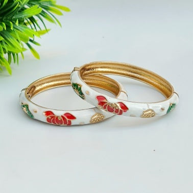 White Floral Kada