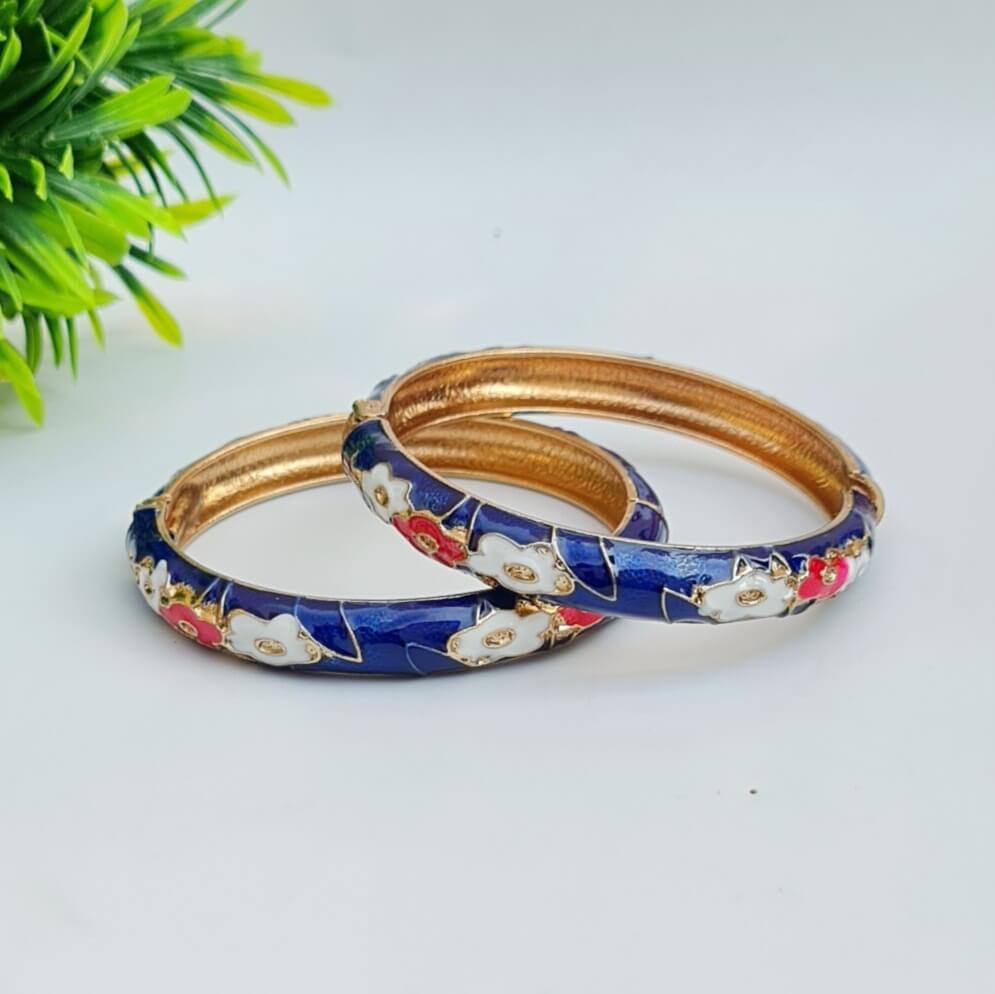 Blue Floral Kada