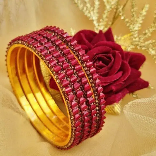 DelicateGathering Bangles Set - Saajha Fashion