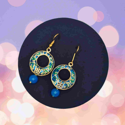 Meenakari Dangler Earring - Saajha Fashion