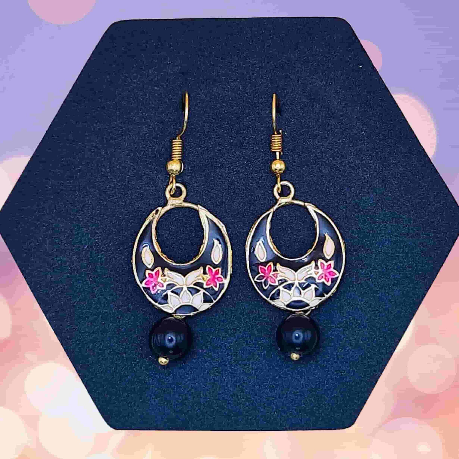 Meenakari Dangler Earring - Saajha Fashion