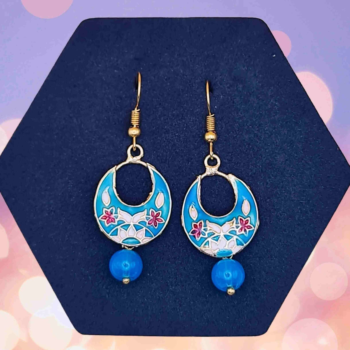 Meenakari Dangler Earring - Saajha Fashion