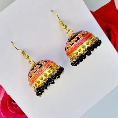 Meenakari Bliss Jhumki - Saajha Fashion