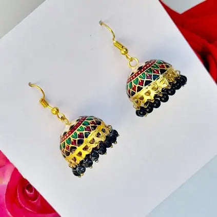 Meenakari Bliss Jhumki - Saajha Fashion