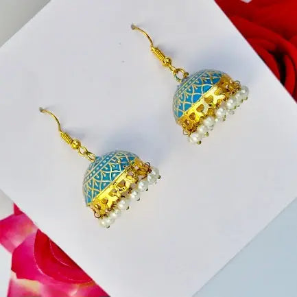 Meenakari Bliss Jhumki - Saajha Fashion