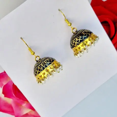 Meenakari Bliss Jhumki - Saajha Fashion