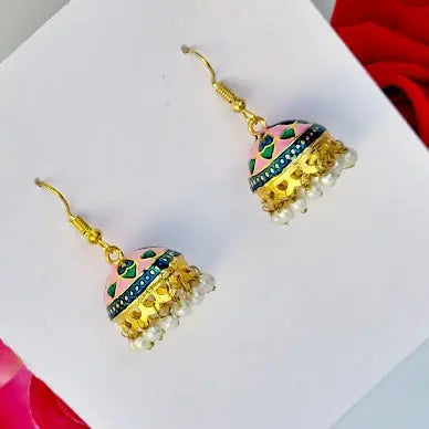 Meenakari Bliss Jhumki - Saajha Fashion