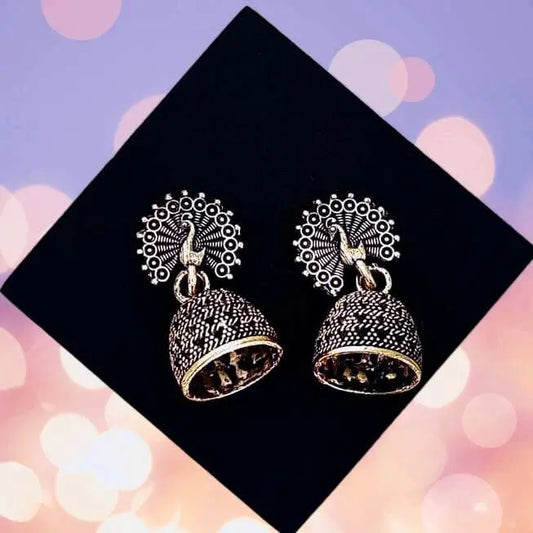 Black Peacock Dangler Earring - Saajha Fashion