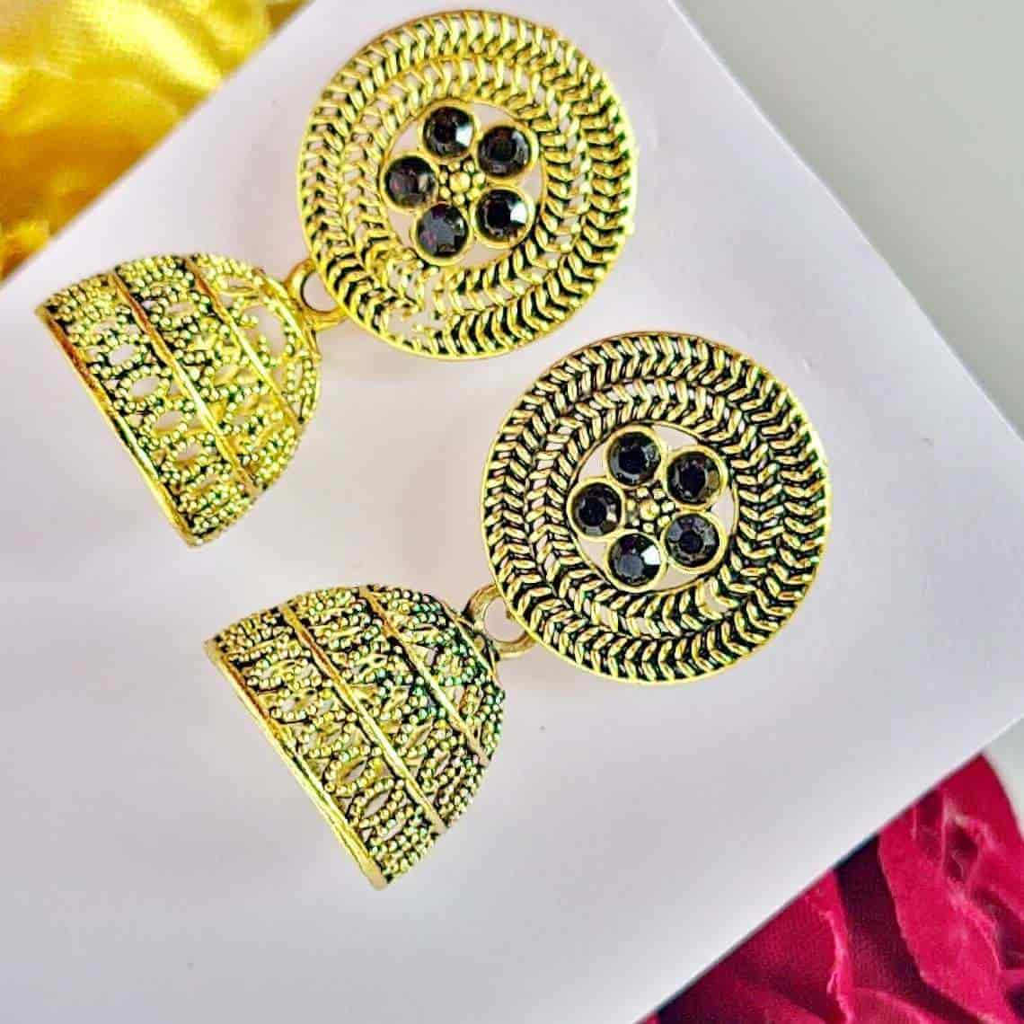 Stone Stud Jhumki - Saajha Fashion