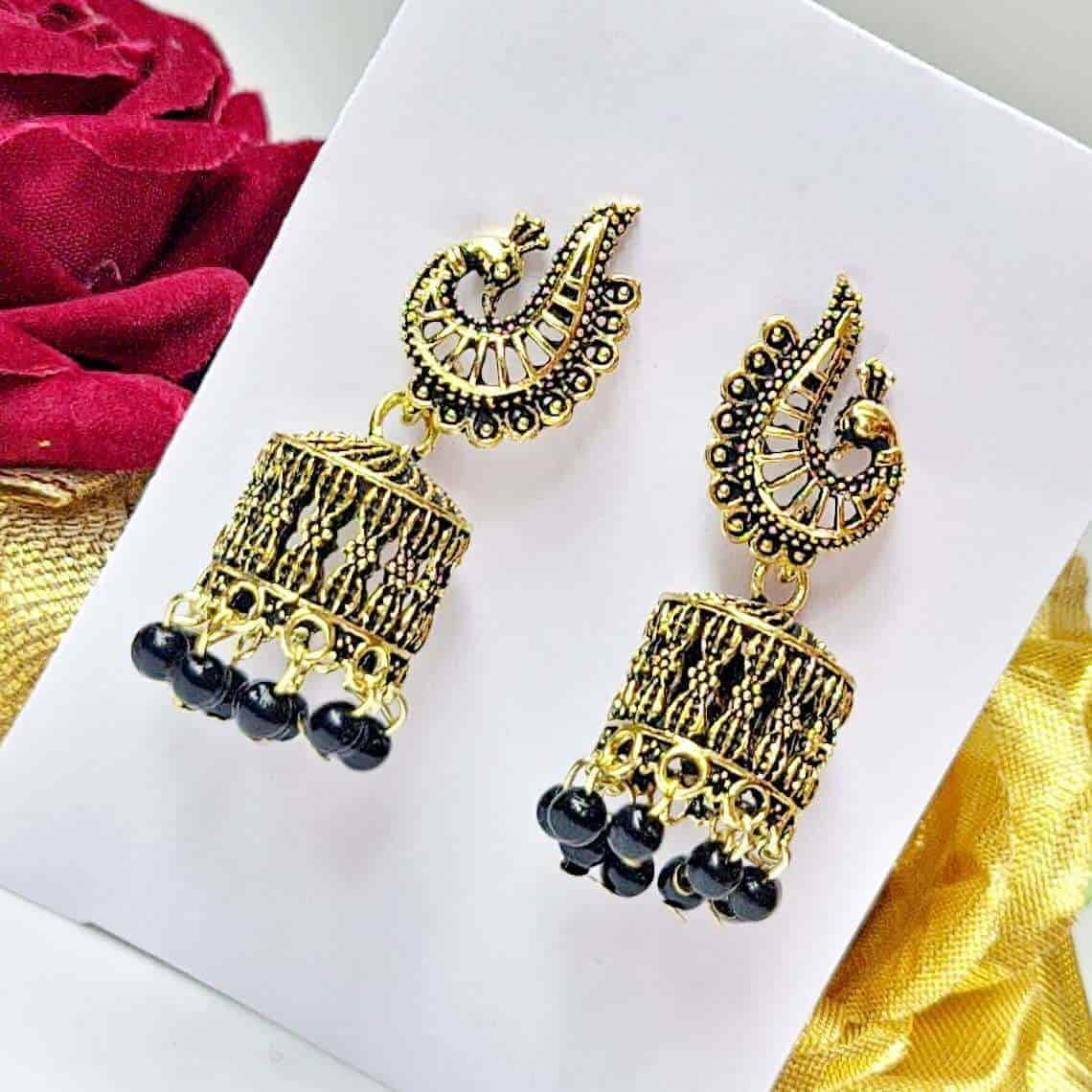 Peacock Perfection Earring - Saajha Fashion