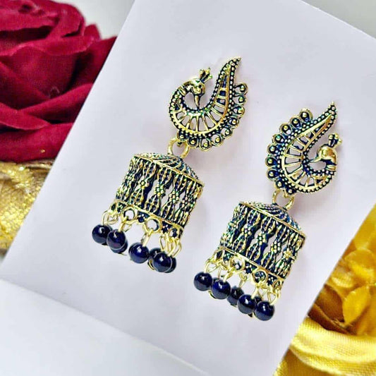 Peacock Perfection Earring - Saajha Fashion