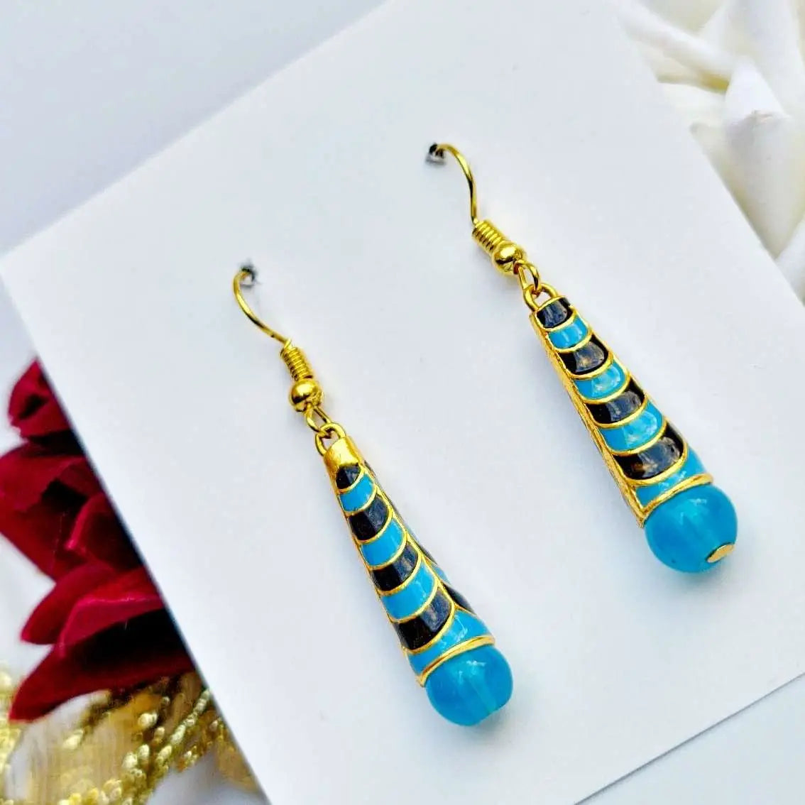 Meenakari Dangler Earring - Saajha Fashion