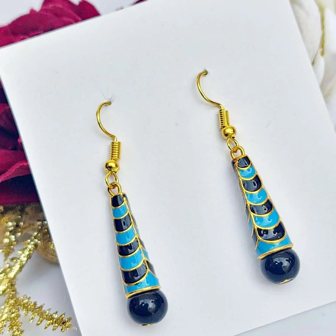 Meenakari Dangler Earring - Saajha Fashion