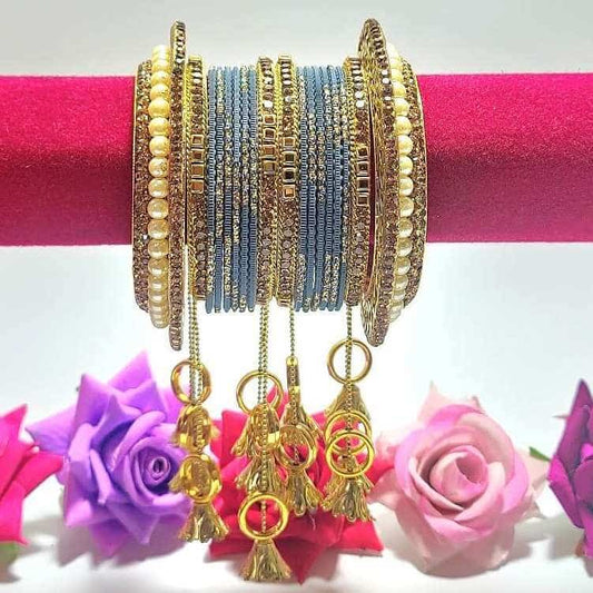 Dazzling Starlight Spark Bangles Set - Saajha Fashion